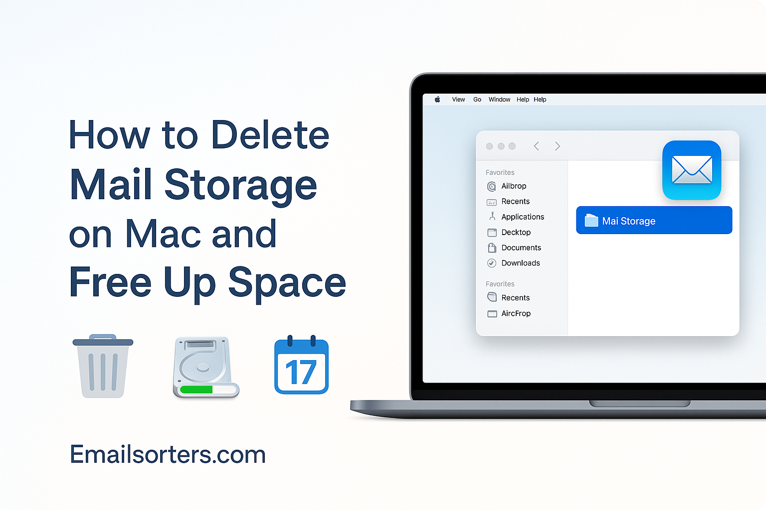 Delete Mail Storage on Mac
