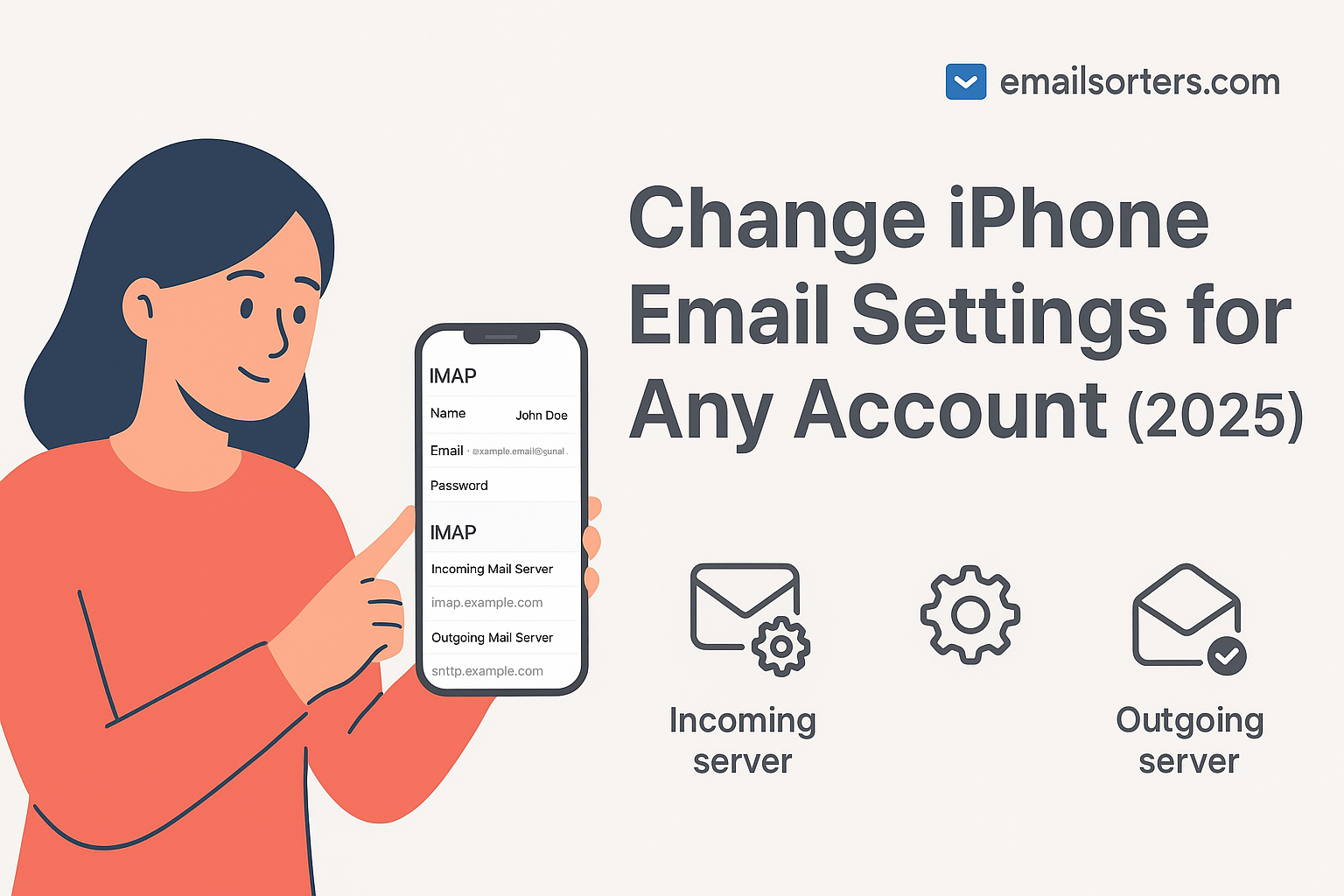 Change iPhone email settings