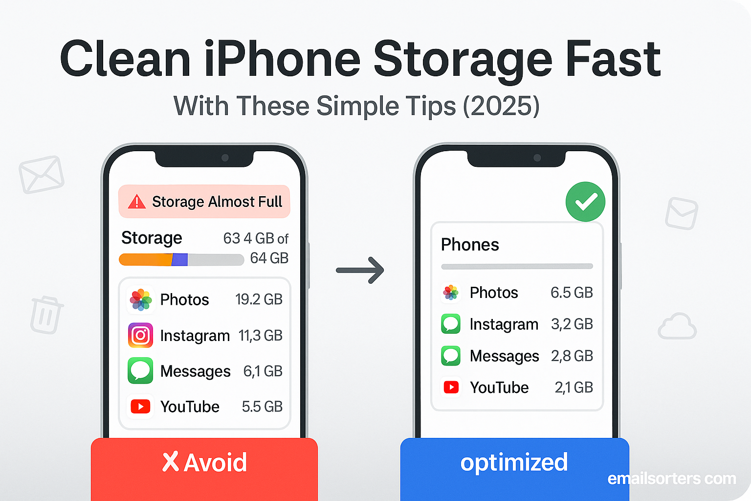 Clean iPhone storage