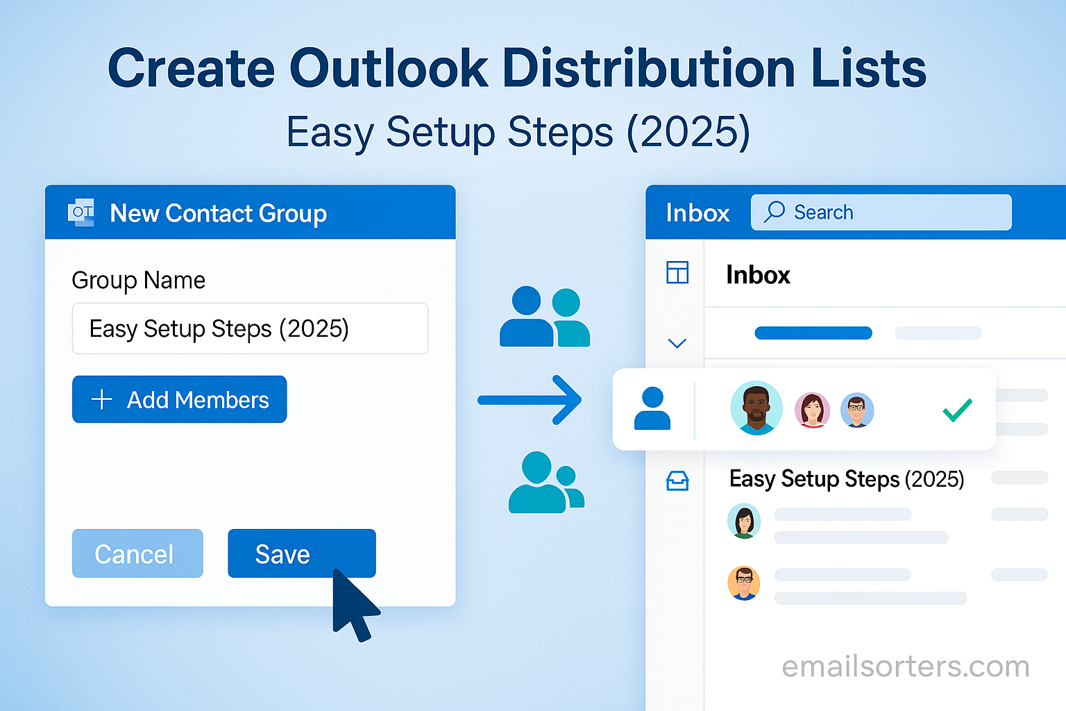 Create Outlook distribution list
