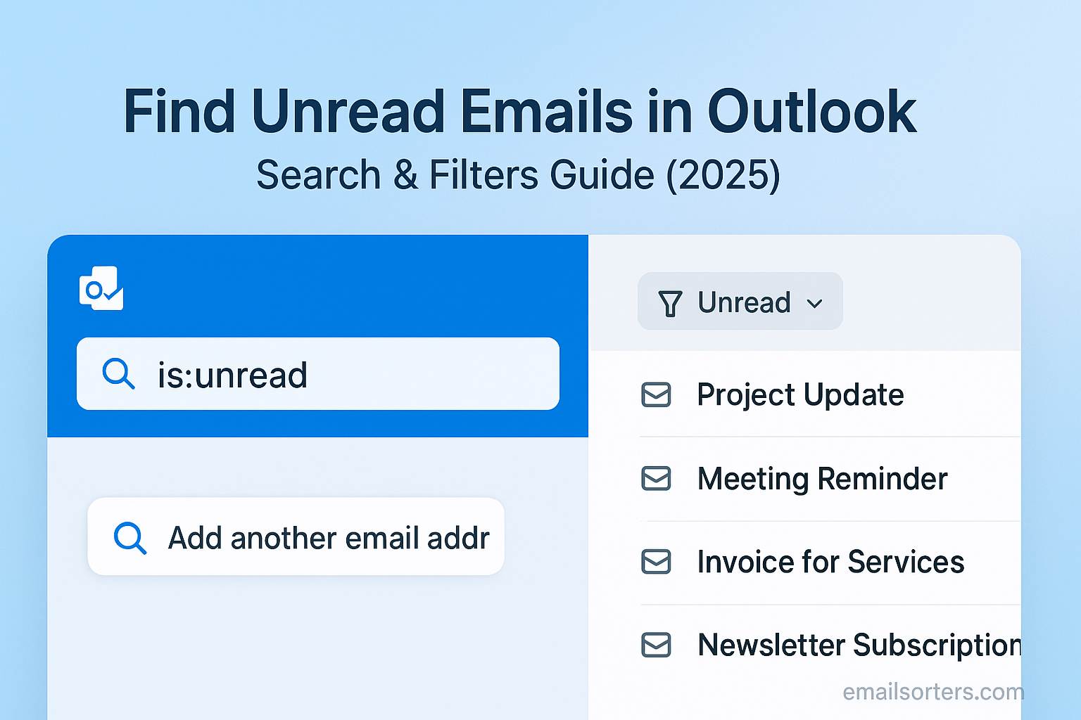 Find Unread Emails in Outlook