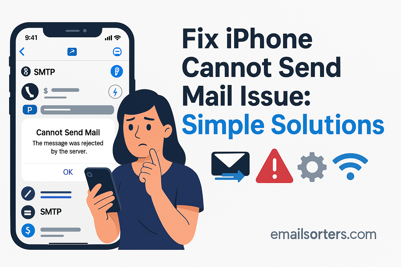 Fix iPhone cannot send mail