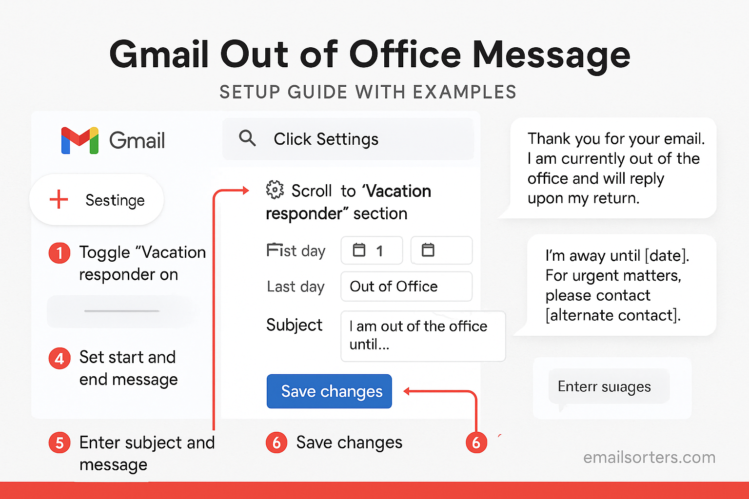 Gmail out of office