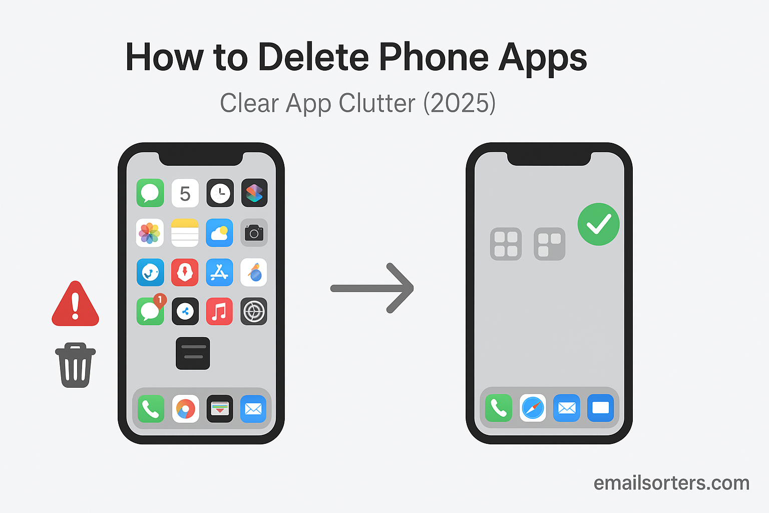 Delete phone apps