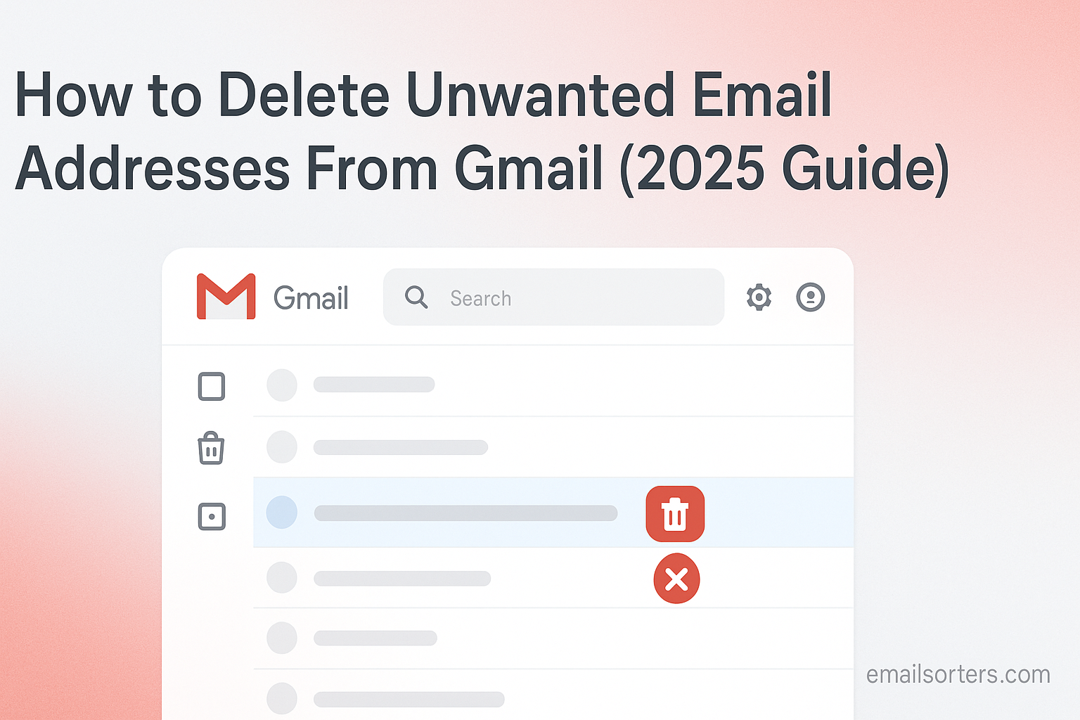 Remove Unwanted Email Addresses From Gmail