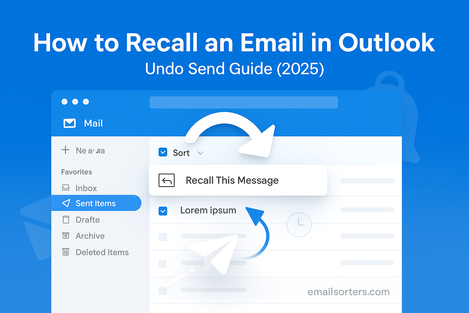 Recall email Outlook