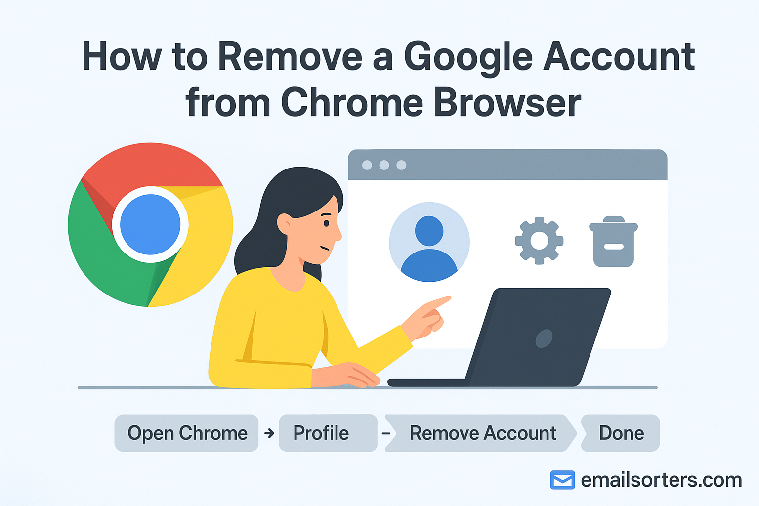 Remove Google account Chrome