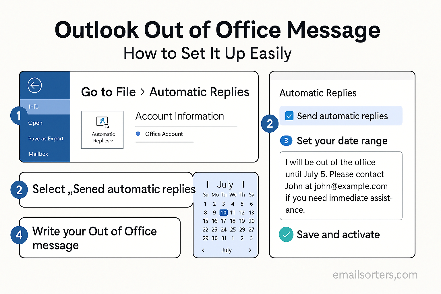 Outlook out of office