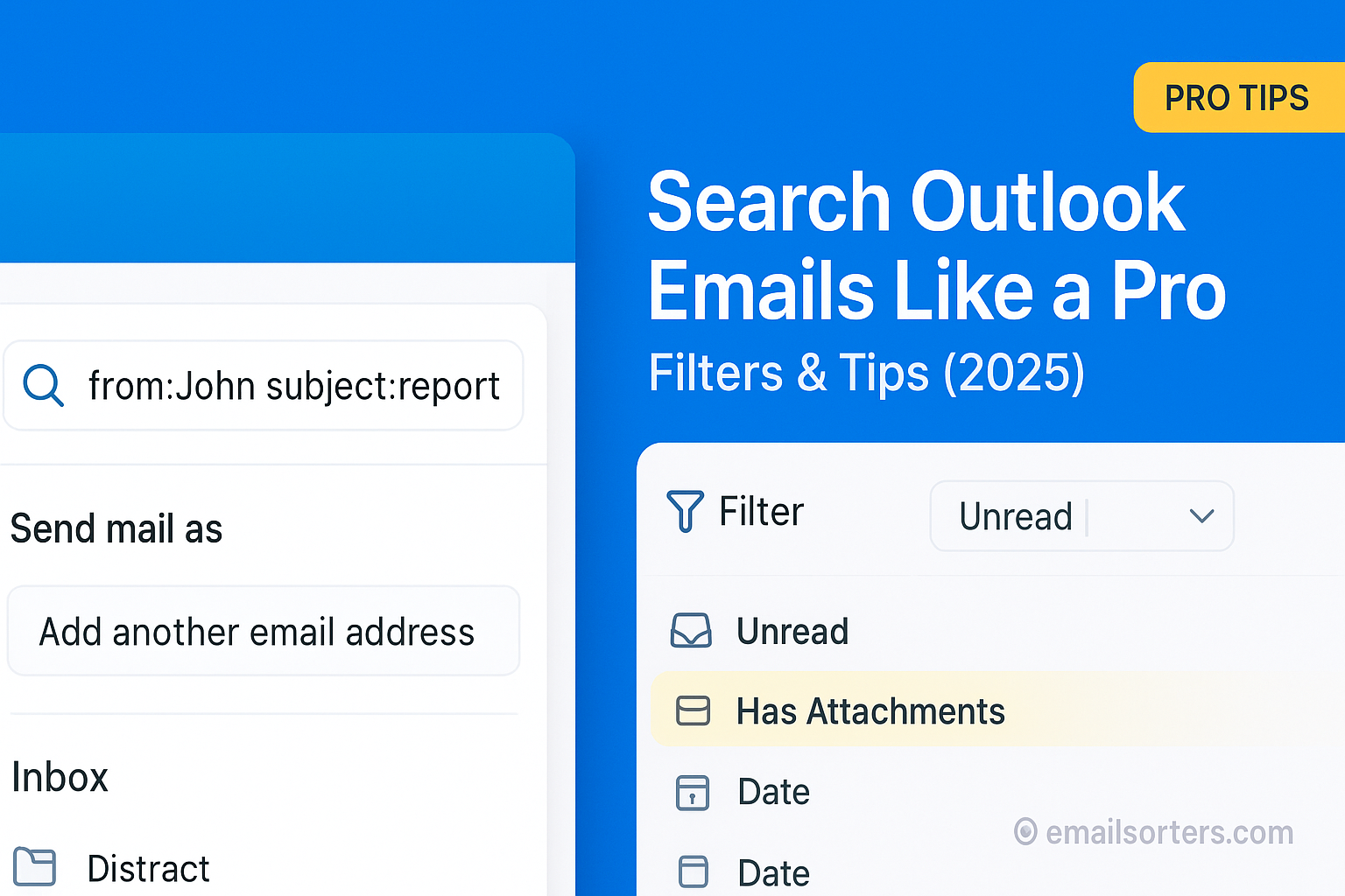 Search Outlook emails
