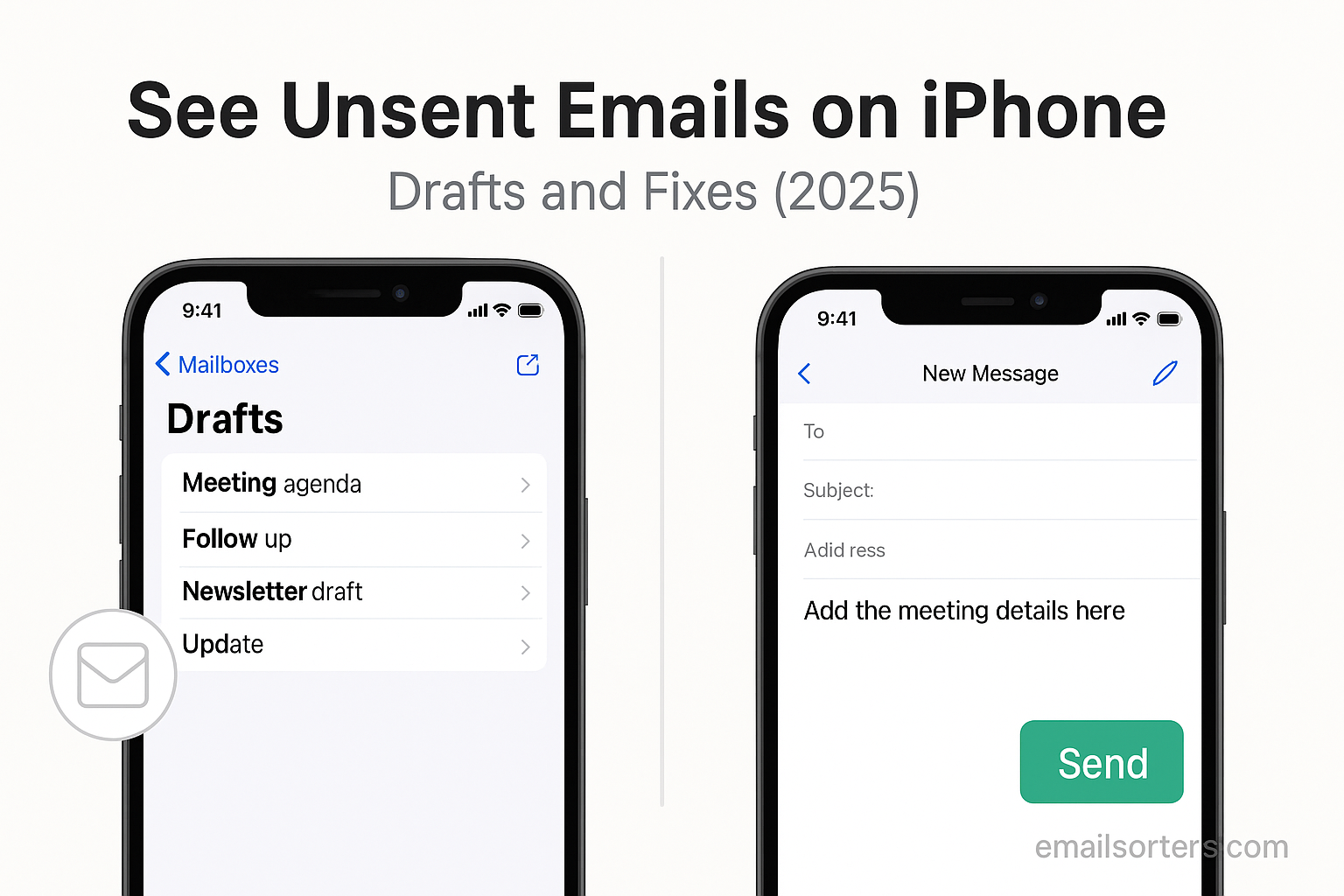 See Unsent Emails on iPhone