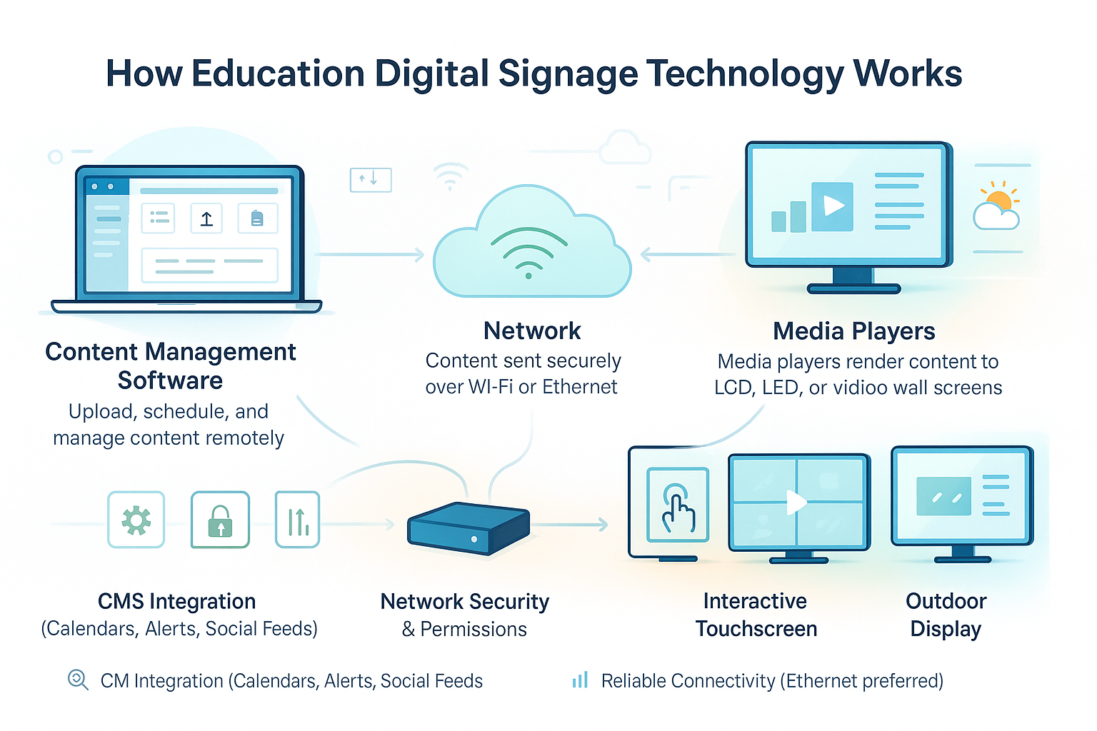How Education Digital Signage Technology Works