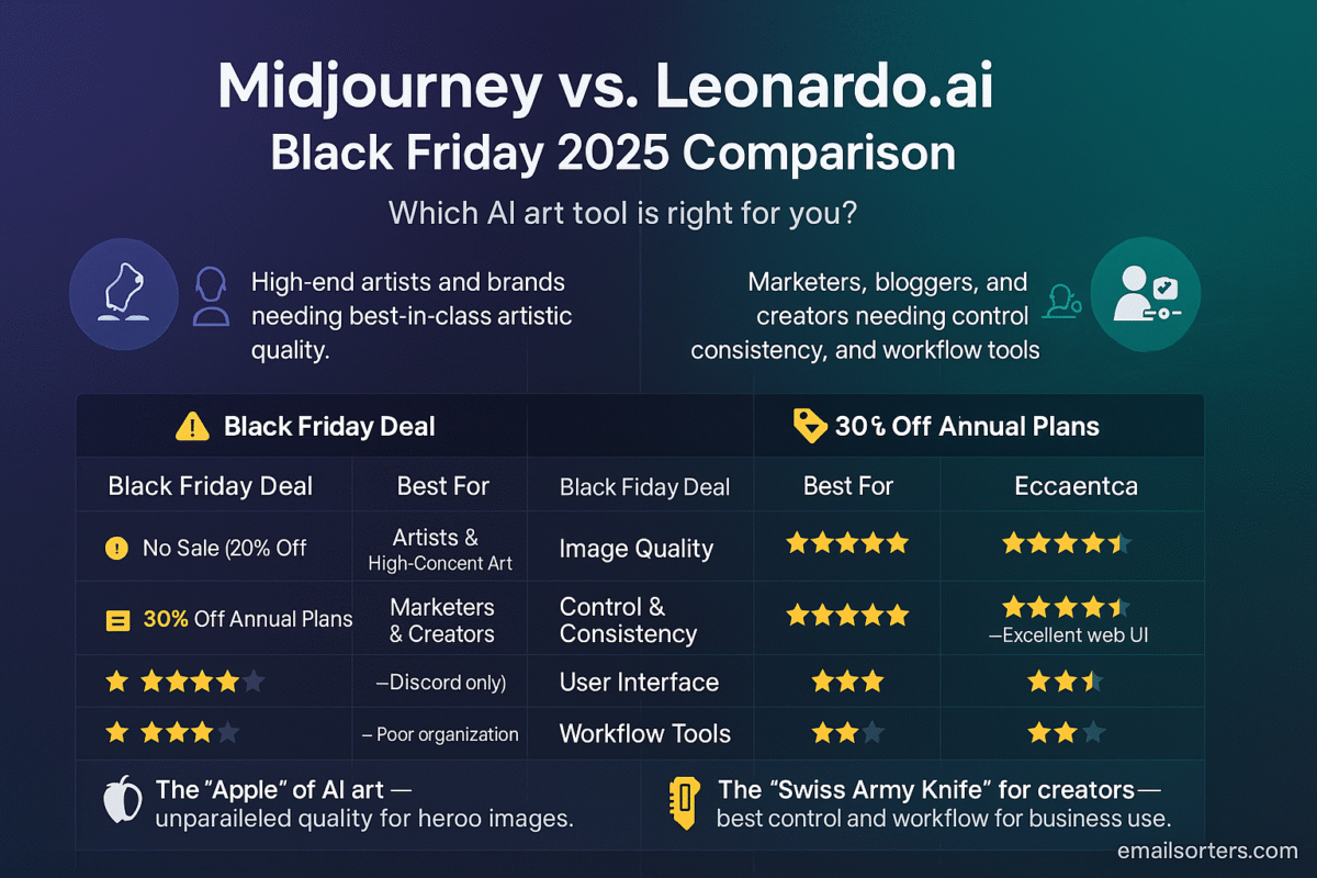 Midjourney vs. Leonardo
