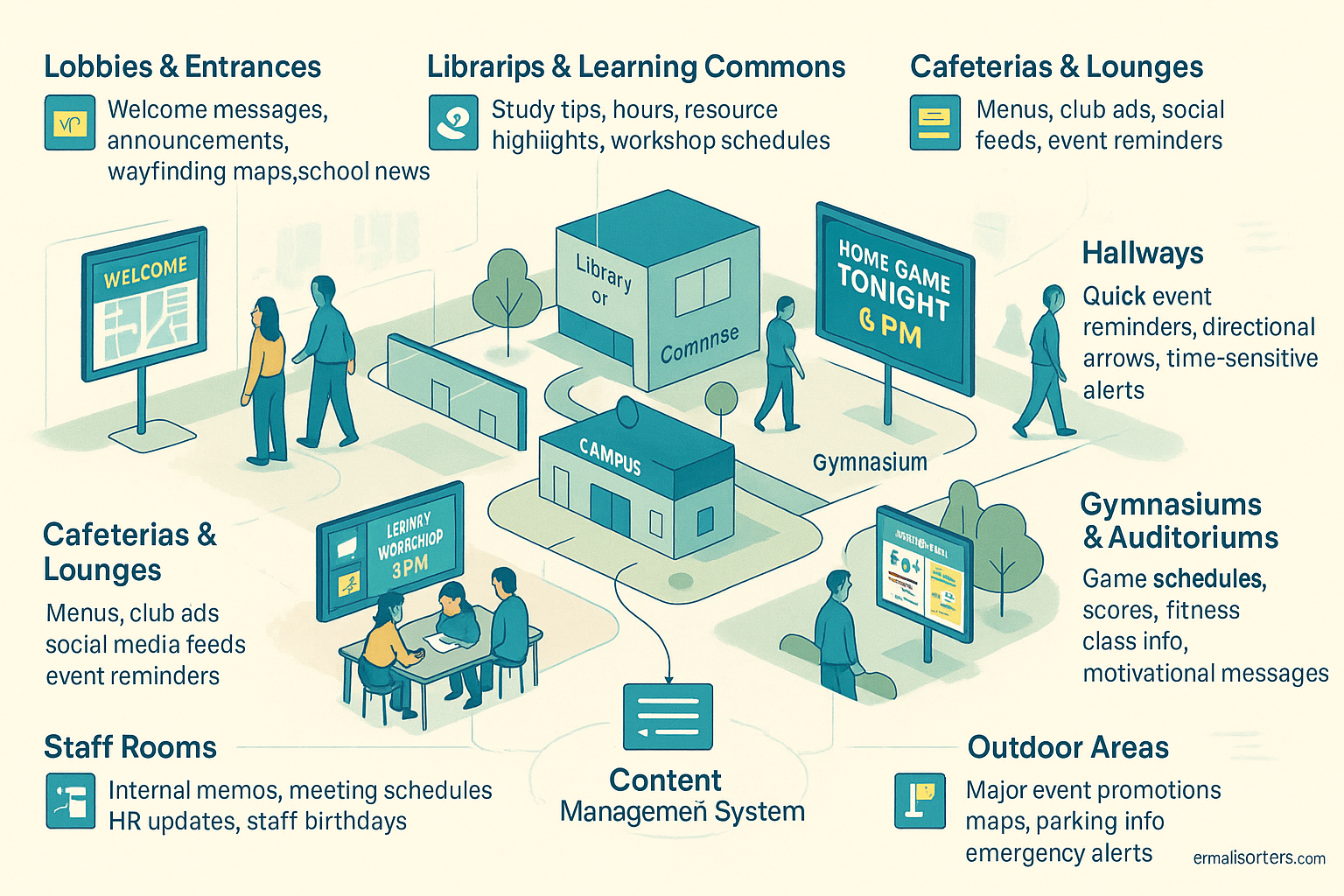 Education Digital Signage Be Most Effectively Used on Campus