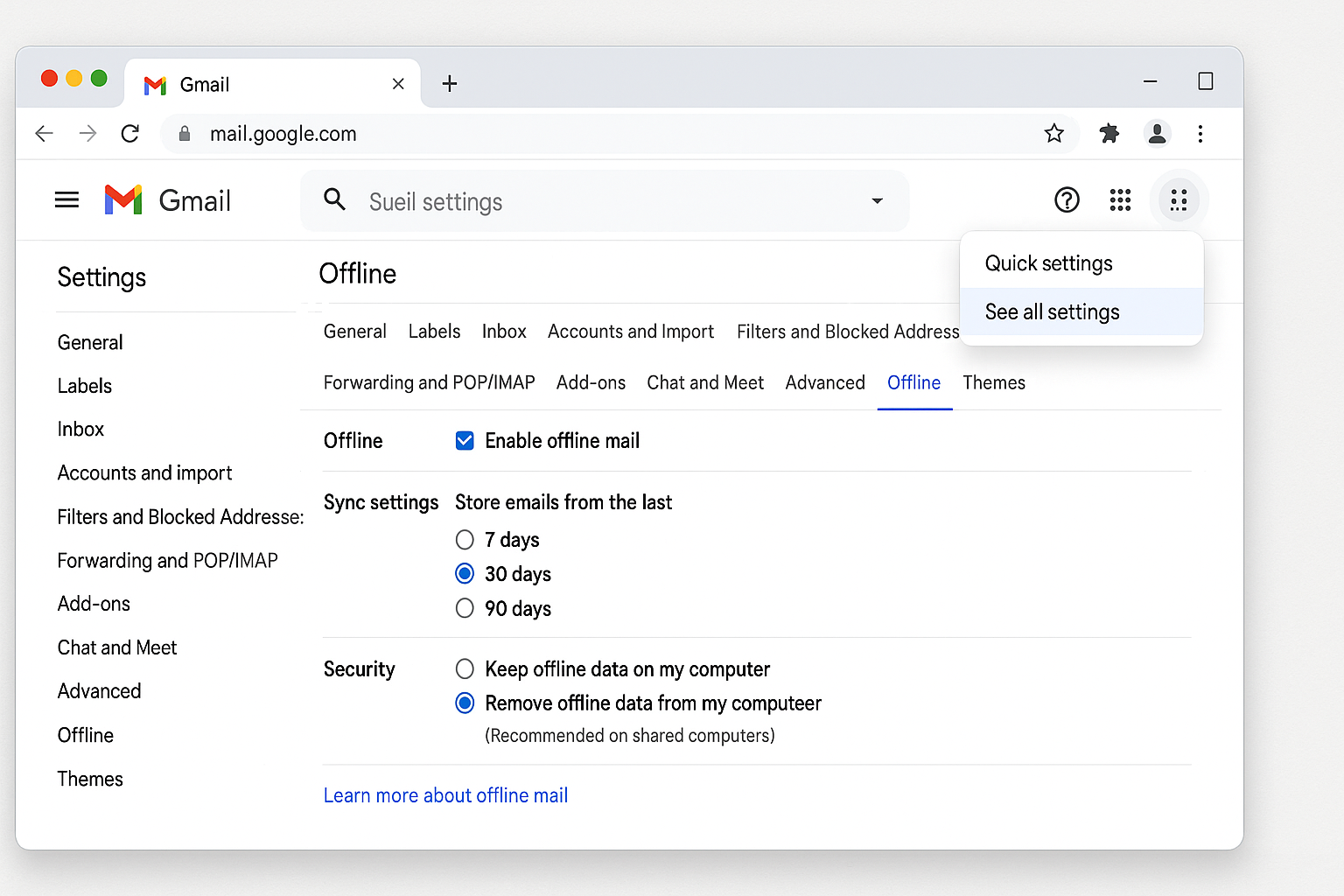 Is it possible to use Gmail without an internet connection