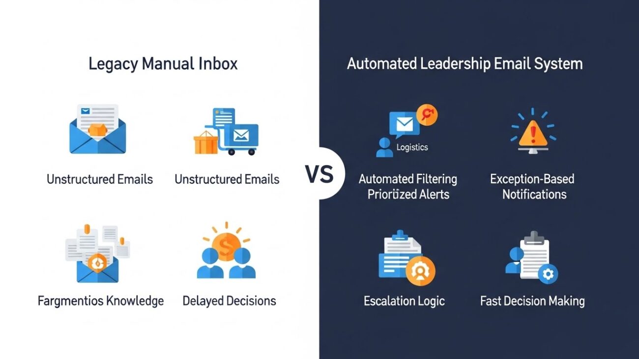 automated leadership email system in supply chain management